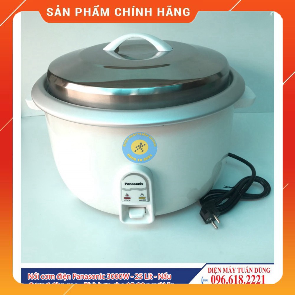 [NHẬP KHẨU] Nồi cơm điện công nghiệp panasonic 25l 3000w, nấu được 6-8kg gạo, đủ cho 15-20 người ăn [CAM KẾT CHÍNH HÃNG]