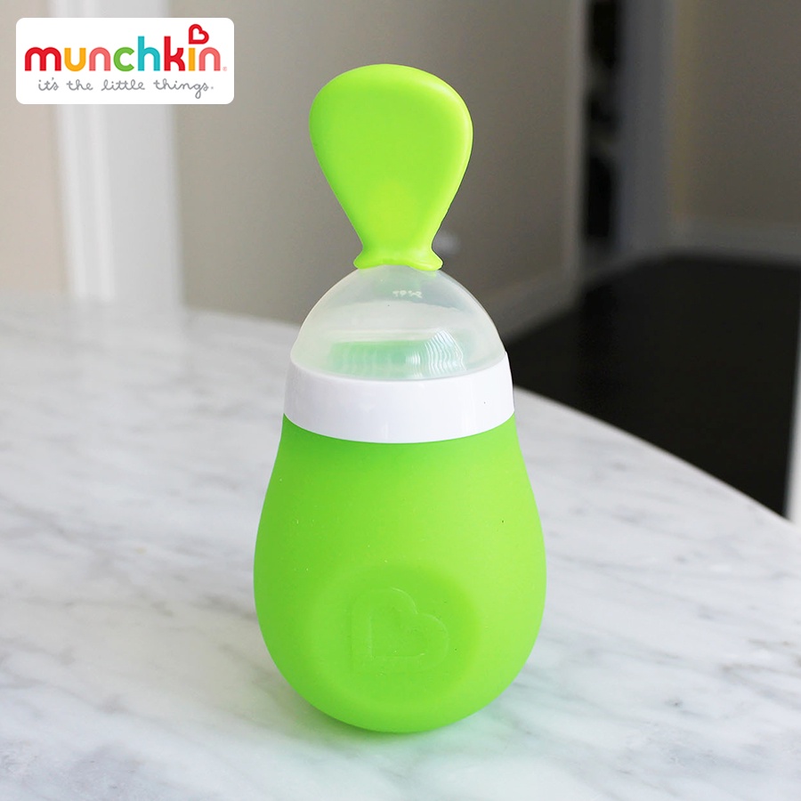 Bình Thìa Ăn Dặm Munchkin Bằng Silicone Siêu Mềm