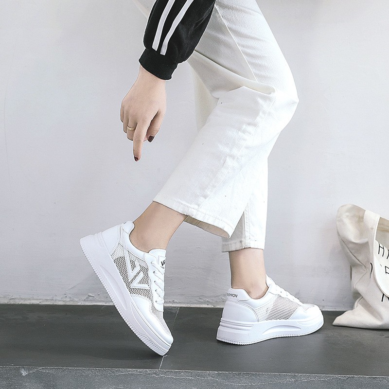 Giày Nữ, Giày Sneaker Nữ G15 Màu Trắng Hot 2021 Phong Cách Hàn Quốc Đi Học Đi Chơi | BigBuy360 - bigbuy360.vn