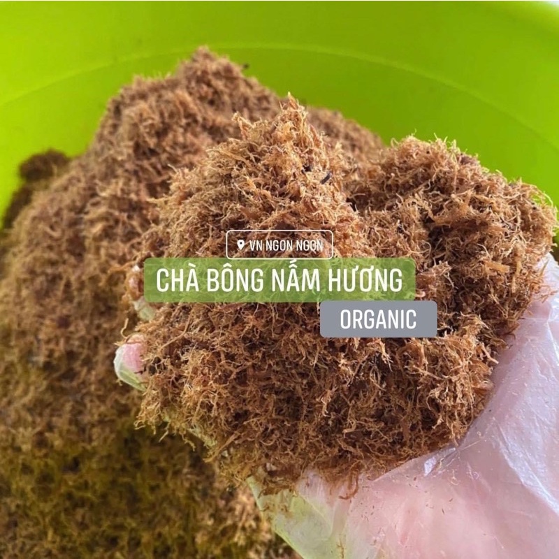 Chà Bông Nấm Hương Organic- Chỉ 110k Hũ 200gr - Dinh dưỡng An lành - Nấm Sạch Việt Nam
