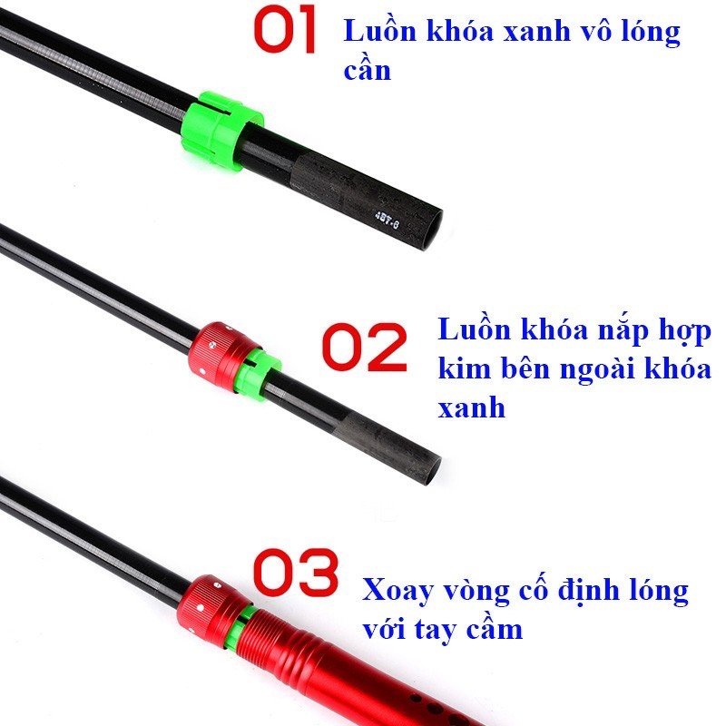 Hạ Lóng Cần Đài cao cấp , chất liệu hợp kim , chống gỉ set , tiện lợi , chuyên dụng