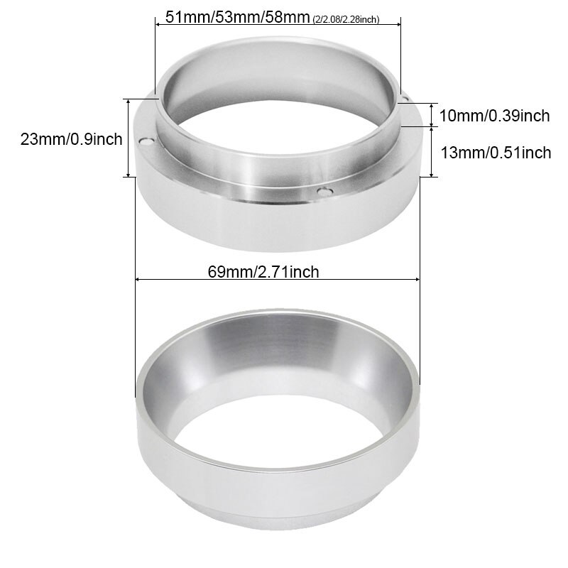 Vòng Làm Bằng Nhôm Cho Máy Pha Cà Phê Espresso 51 / 53 / 54 / 58MM
