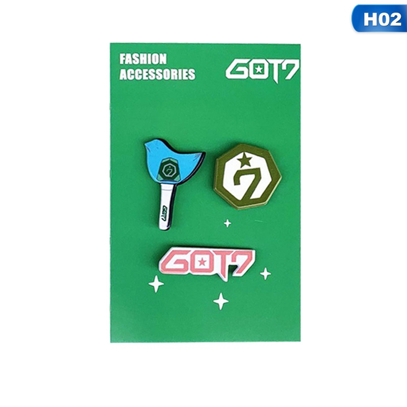 3Pcs Hot BTS BLACKPINK EXO Badge Brooch Chest Pin TWICE GOT7 Fans Gift Jewelry