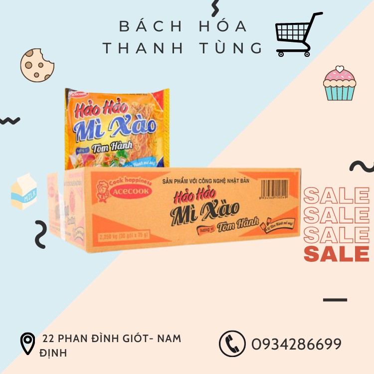 Thùng 30 gói mì xào Hảo Hảo