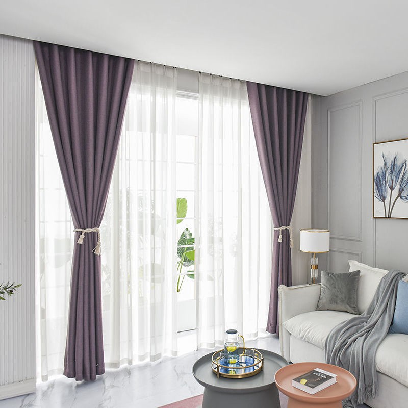 Mới hoàn thành rèm cửa che nắng đầy đủ sổ bay ánh sáng chống cho thuê phòng ngủ khách đơn giản hiện đại móc