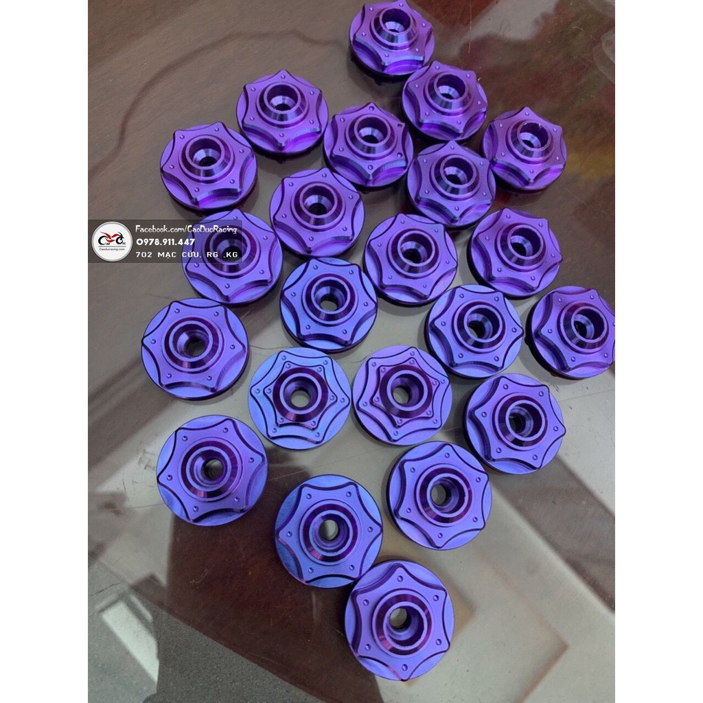 Gù dẹp tay lái titan xịn kiểu xanh tím ( GIÁ 1 CẶP)