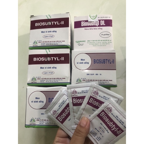 Men vi sinh sống Biosubtyl- II hộp 25 gói