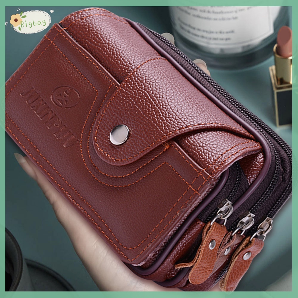 Túi da PU đeo hông đựng điện thoại đa năng chống thấm nước