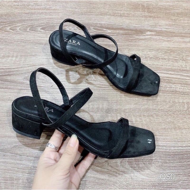 Giày sandal bảng ngan dây mãnh nhung mềm cao 2cm có size lớn 40 41 42 43