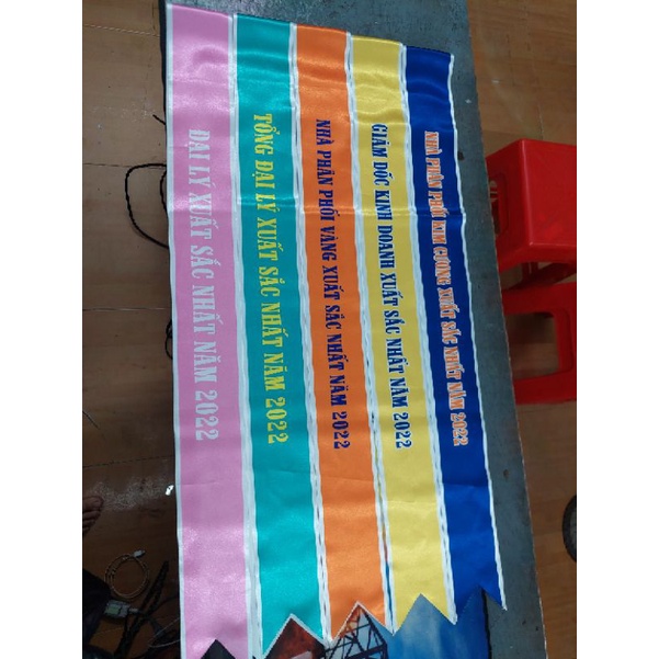 In băng đeo chéo, băng hoa hậu, băng khai trương