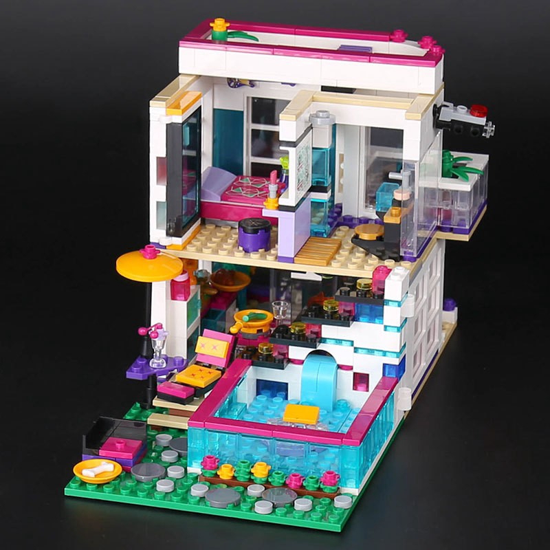 Compatible with Lego Lepin 01046 Friends Girl Livi's POP Star House Designer Toy Compatible Lego 41135