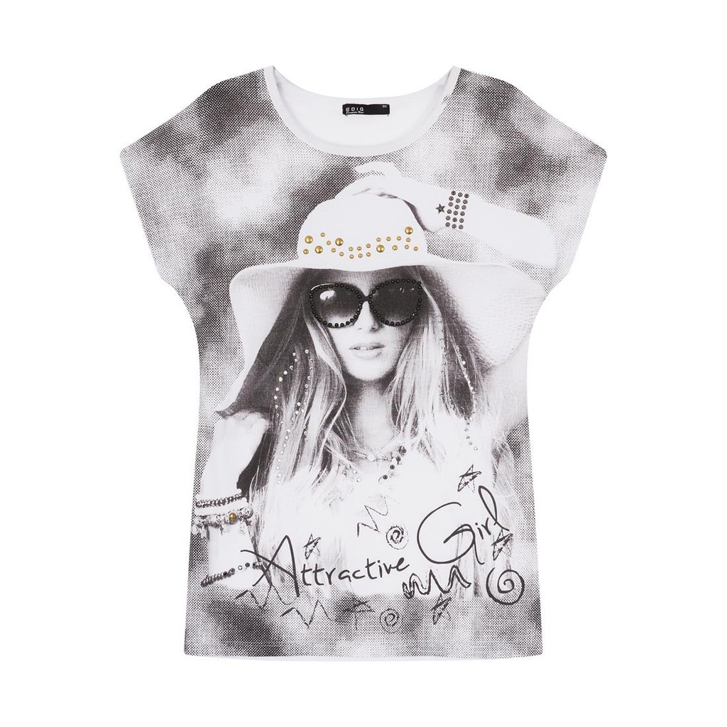 Áo phông nữ form rộng Orange Factory Hàn Quốc EQK8L360WSW