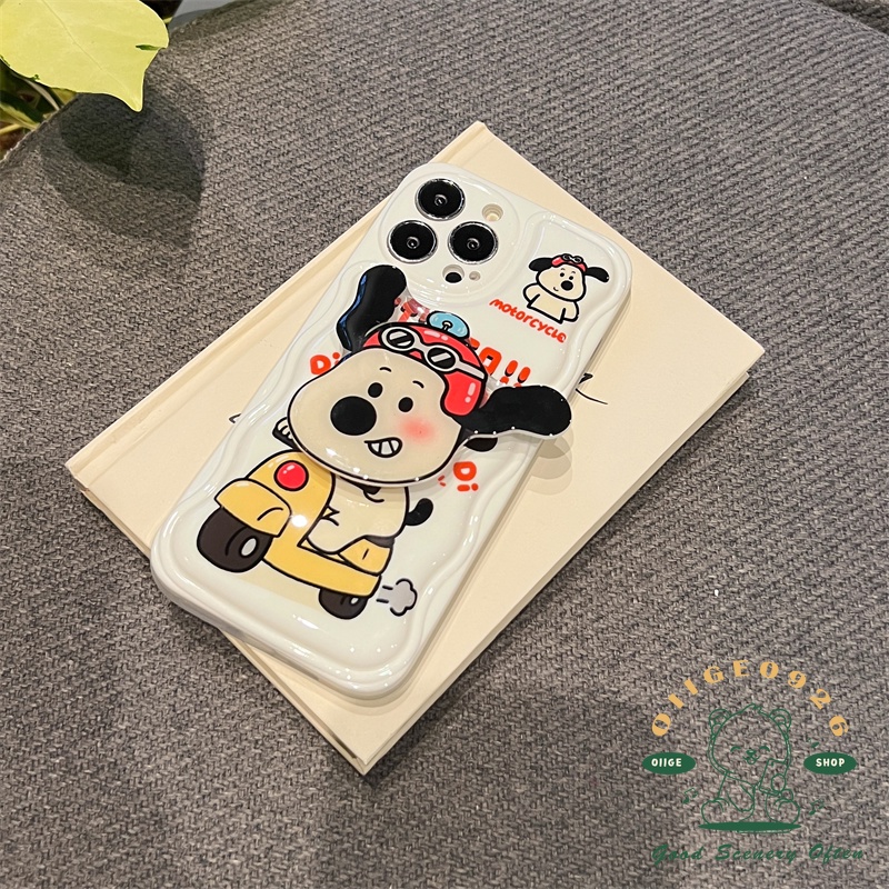 Ốp Điện Thoại IMD Viền Gợn Sóng Hình Chú Cún/Máy Ảnh Cho Iphone 13 12 11 Pro Max Xs Max Xr X