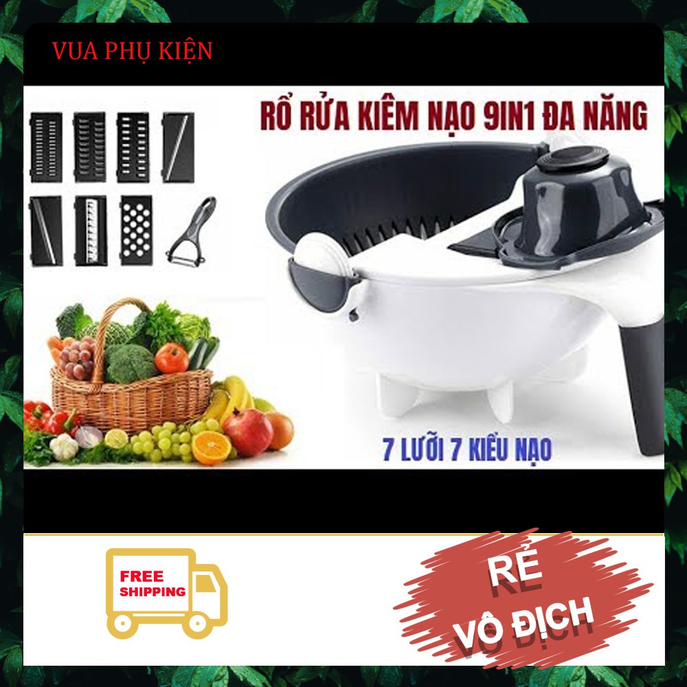 (RẺ VÔ ĐỊCH)  RỔ THÁI RỬA RAU CỦ THÔNG MINH 9 TRONG 1