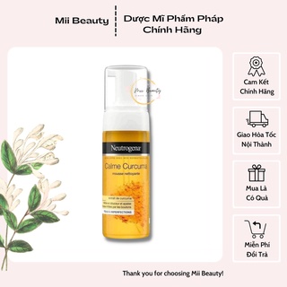 Sữa rửa mặt Neutrogena tạo bọt từ tinh nghệ sáng da, mờ thâm, giảm mụn nội địa Pháp 150ml - Mii Beauty