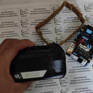 [DIY] miếng chèn tăng chiều cao hộp pin Ryobi 18v Li-ion thêm 1-2 hàng cell