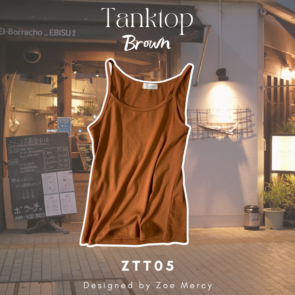 [SẴN]- Áo tanktop form dài chất cotton 4 chiều ZOE MERCY | Tanktop (ZTT05)