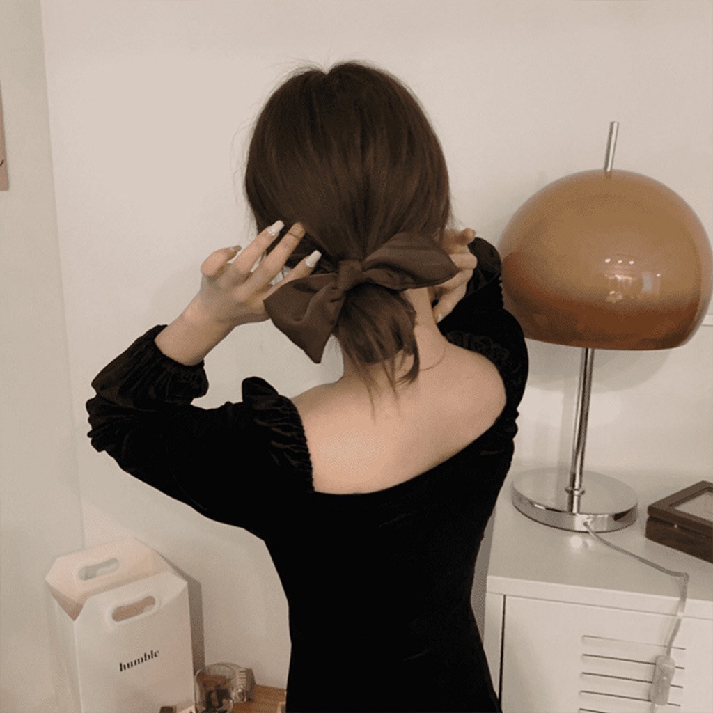 Dây buộc tóc vải Satin mềm co dãn thời trang thanh lịch cho nữ Shop Bố Sam