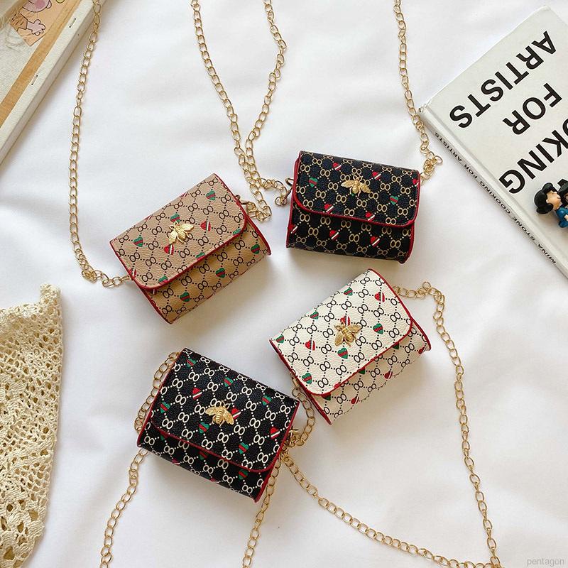 Túi đeo chéo mini in họa tiết dễ thương thời trang cho bé gái