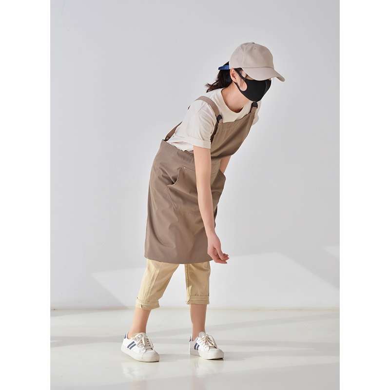 Tạp Dề Cotton Chống Thấm Nước Phong Cách Nhật Hàn Dành Cho Nhân Viên Phục Vụ Nhà Hàng