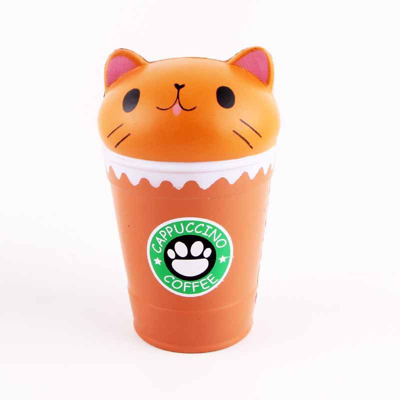  bán giá rẻ [Chính hãng Sunny Squishy] SQUISHY Cốc CF mèo Capuchino (14x9x6cm)  Ssp15