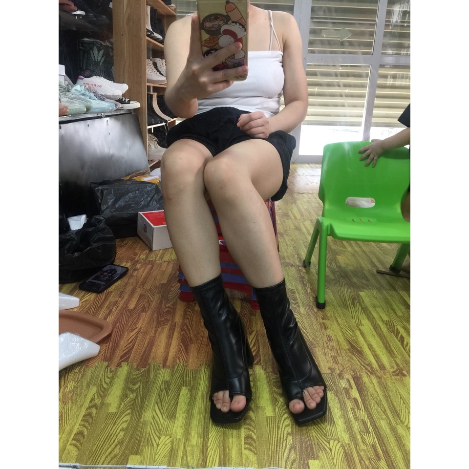 HOT SALE Bốt Sỏ Ngón Cổ Cao Fullbox 454