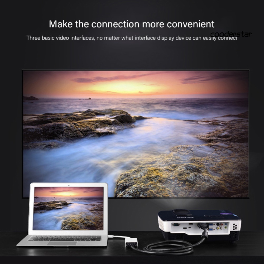 Cáp Chuyển Đổi Mini 1080p Dp Sang Hdmi-Compatible Vga Dvi Cho Macbook Pro | BigBuy360 - bigbuy360.vn