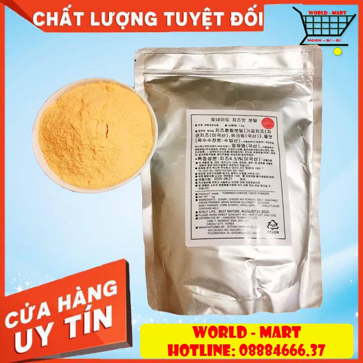 BỘT PHÔ MAI LẮC HÀN QUỐC 1KG LOẠI 1 LÀM KHOAI TÂY LẮC