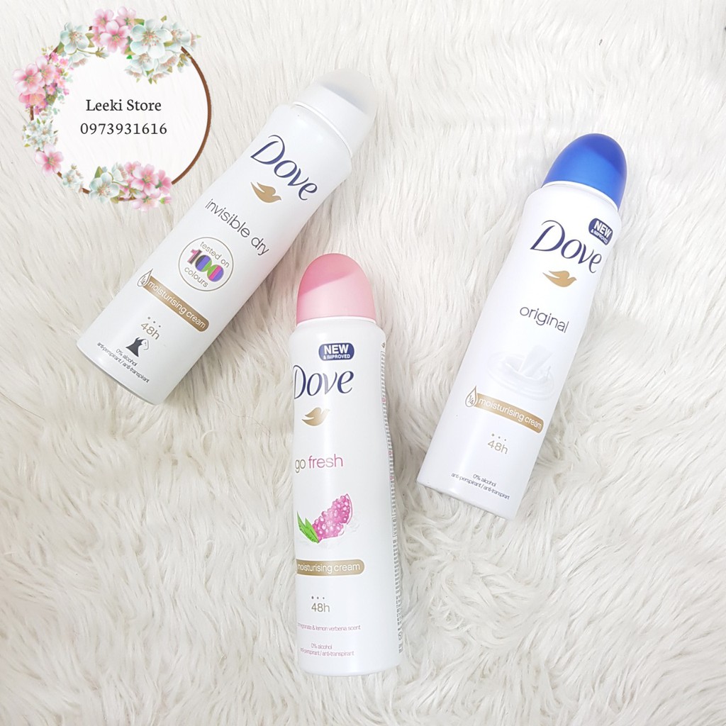 Xịt khử mùi toàn thân DOVE 48H (150ml) | BigBuy360 - bigbuy360.vn