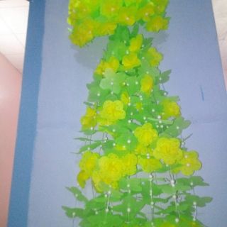 Hoa giấy gấm treo dán tường  40k