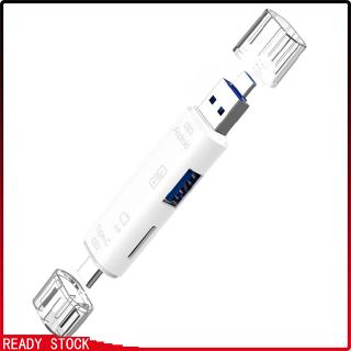 5 in 1 USB 2.0 Type C / USB / Micro USB SD TF Memory Card Reader OTG Adapter