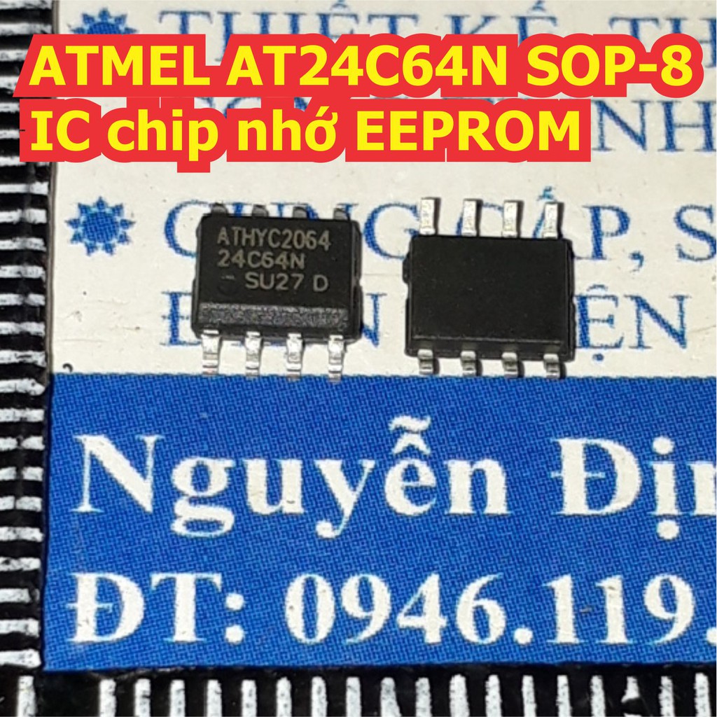10 con ATMEL AT24C64N SOP-8 IC chip nhớ EEPROM kde2804
