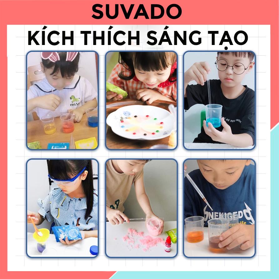 Bộ 78 thí nghiệm khoa học vật lý, hóa học cho bé khám phá khoa học có hướng dẫn tiếng việt CH350 SUVADO