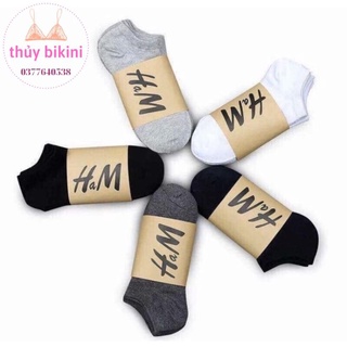 Combo 10 đôi tất HM nam nữ cổ ngắn chống hôi chân