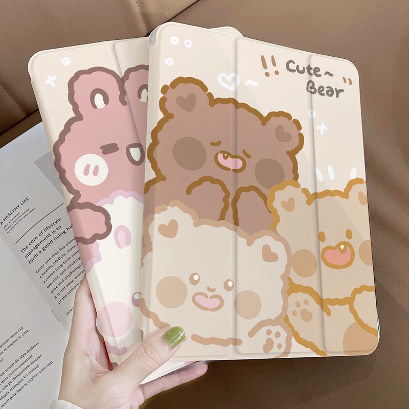 Bao Da Máy Tính Bảng Nắp Lật Gập Ba Cho Ipad Air 5 Pro 10.5'' 11'' 12.9'' 2018 2020 2021 Mini 1/2/3/4/5/6 Air 1/2/3/4/5 5/6th 7/8/9th Gen Ipad 7th Gen