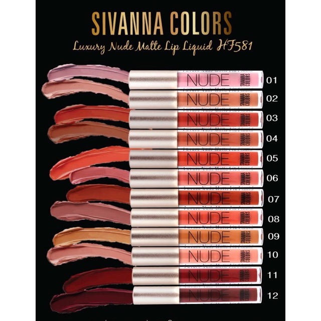 Son Kem Lì Sivanna Colors Luxury NUDE Matte Lip Liquid 3.7g - Thái Lan