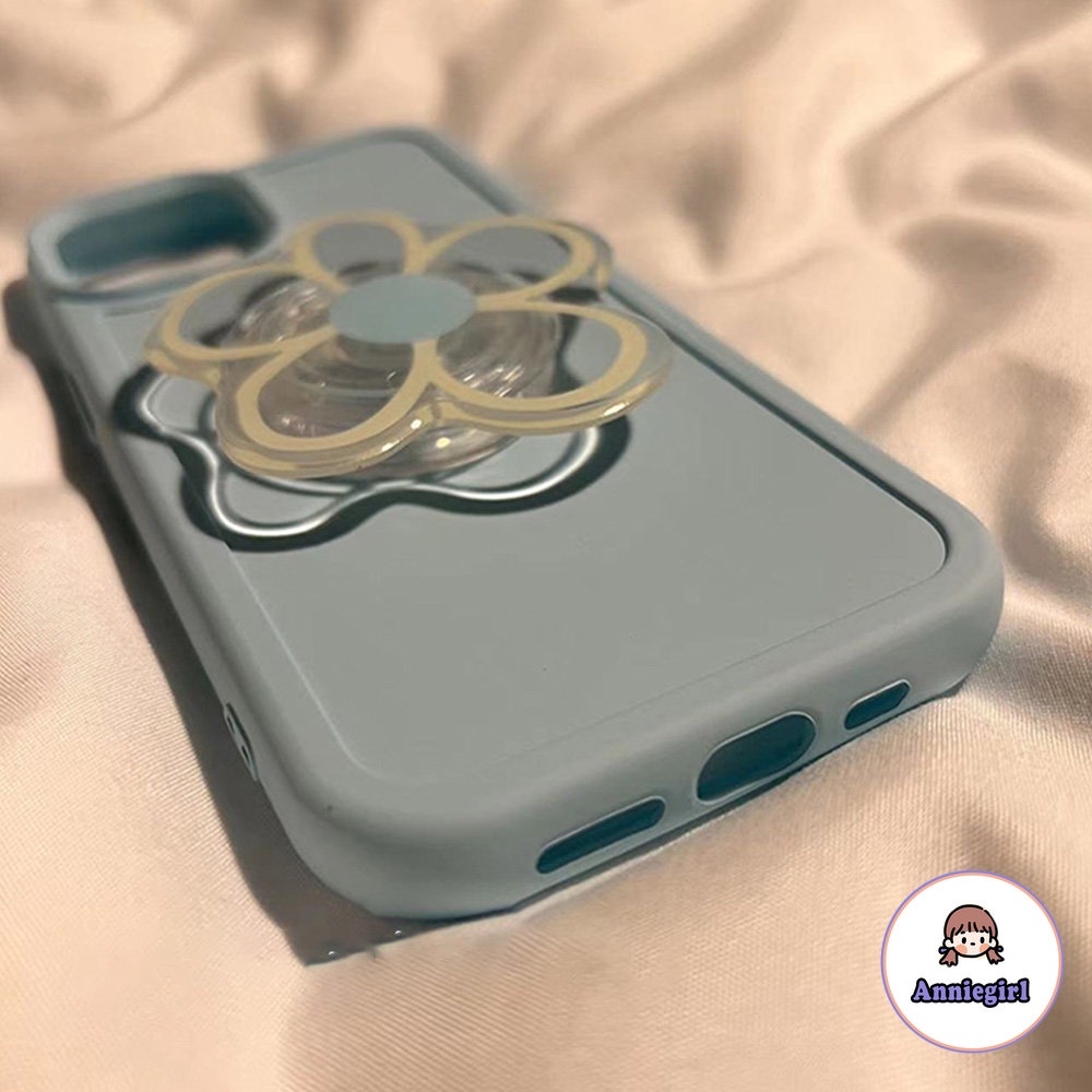 Ốp Điện Thoại TPU Silicon Mềm Chống Sốc Có Giá Đỡ Hình Hoa Cho IPhone 7Plus 8Plus X XS XR 14 13 12 11 Pro Max