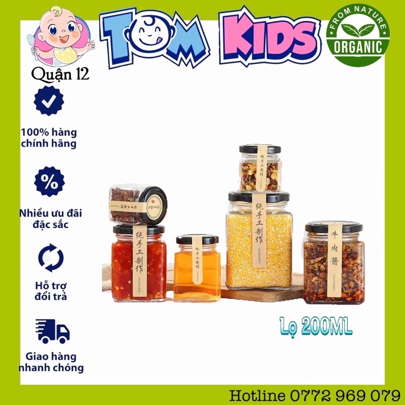 (XẢ SỐC )Lọ Thủy Tinh Hình Vuông 200ml