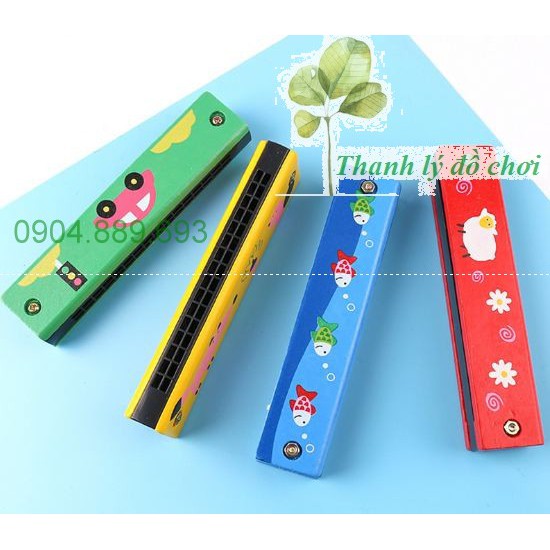 Kèn harmonica 16 lỗ cho bé hoa văn thú vị - Đồ chơi cảm thụ âm chạc