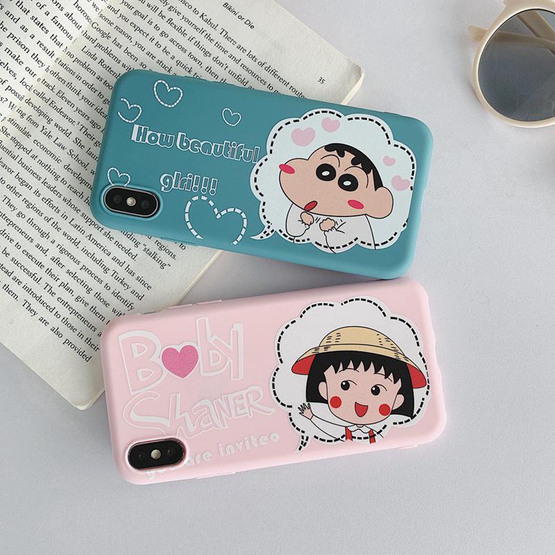 Vivo X9 X9S X20 Plus   Fashion Cartoon Case Chibi Maruko &Crayon ShinchanCase For Vivo X23 X27 Cute toy Soft Silicone