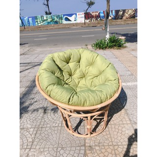 Ghế Papasan Bằng Mây Tự Nhiên Ghế Thư Giãn Kích Thước 1m Kèm Nệm Siêu Xinh Xắn