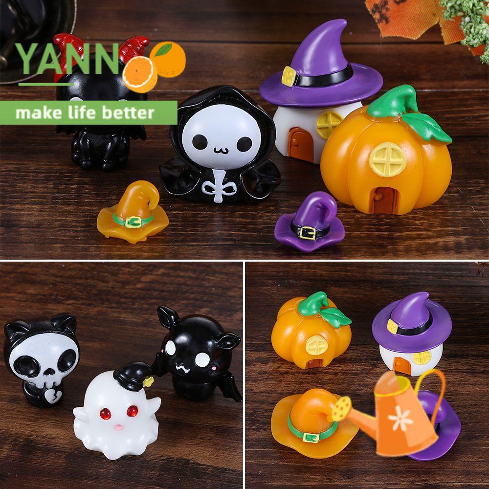 1 Mô Hình Trang Trí Phong Cảnh Halloween Mini Bằng Nhựa Resin Họa Tiết Ma Cà Rồng Dễ Thương