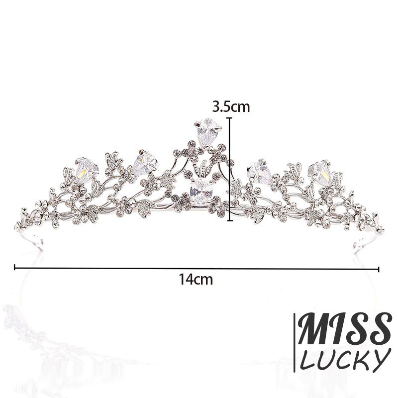 Vương miện hợp kim khảm đá thời trang quý phái cho nữ