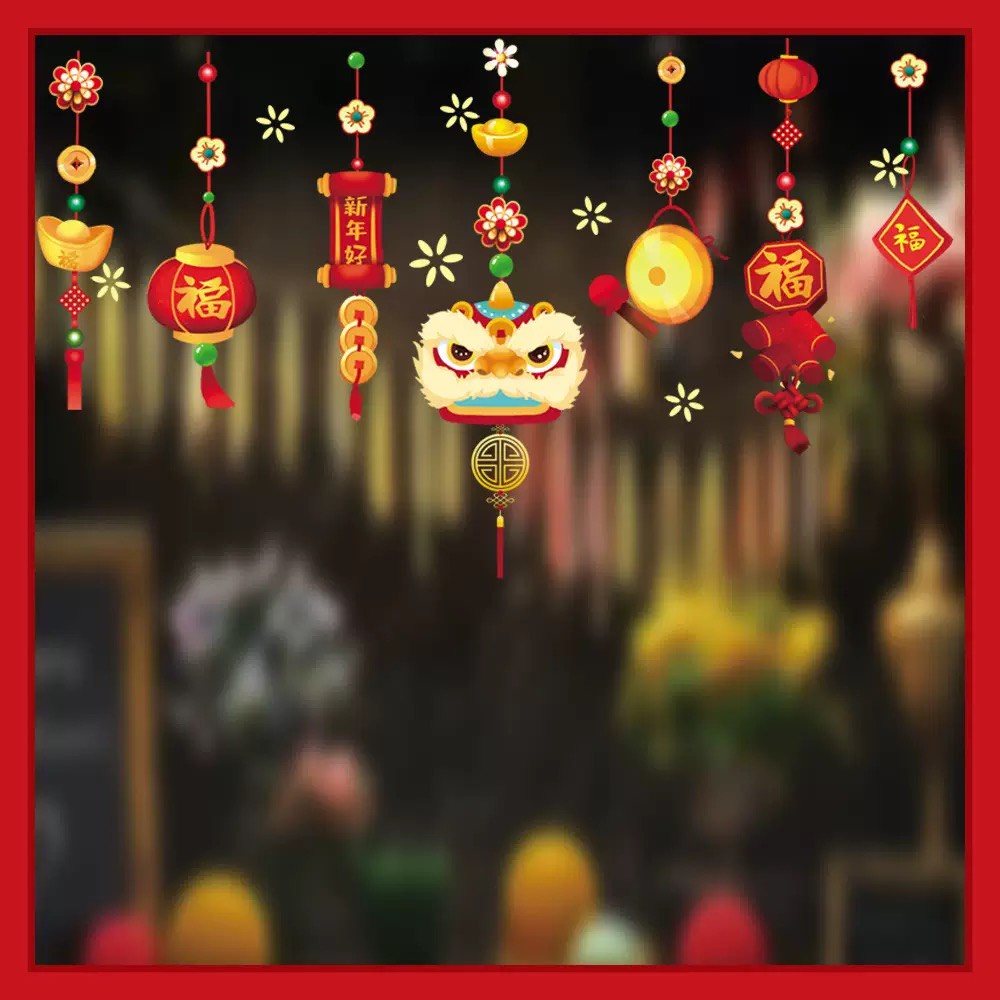 Decal Tết hít tĩnh điện mới nhất năm 2022 HL068 GB888