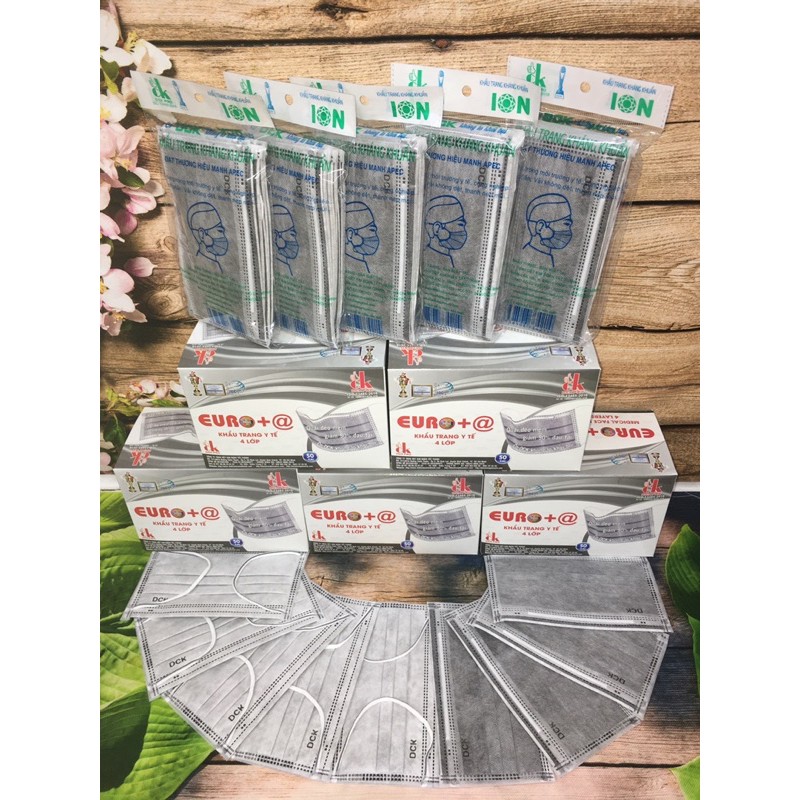 Khẩu Trang Y Tế Xám 4 Lớp @