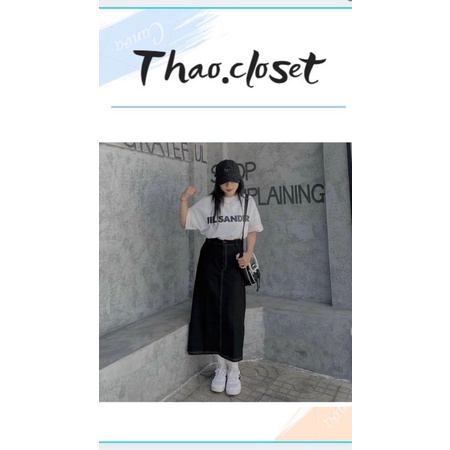 Chân váy chữ A dài kaki