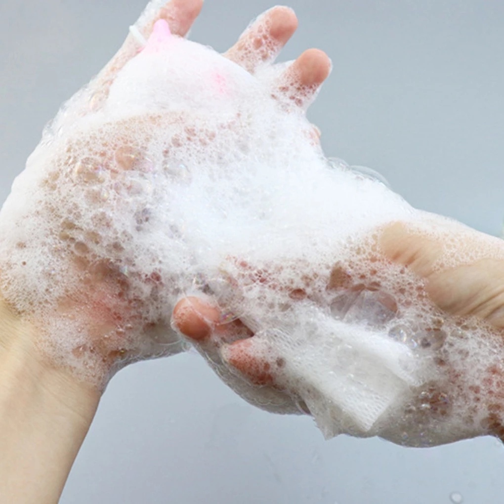 (Hàng Mới Về) 1 Túi Lưới Đựng Xà Phòng Tạo Bọt Handmade Màu Sắc Ngẫu Nhiên Tiện Dụng Cho Phòng Tắm
