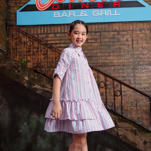 Đầm JOOKYLI bé gái suông cổ đức 47G1017