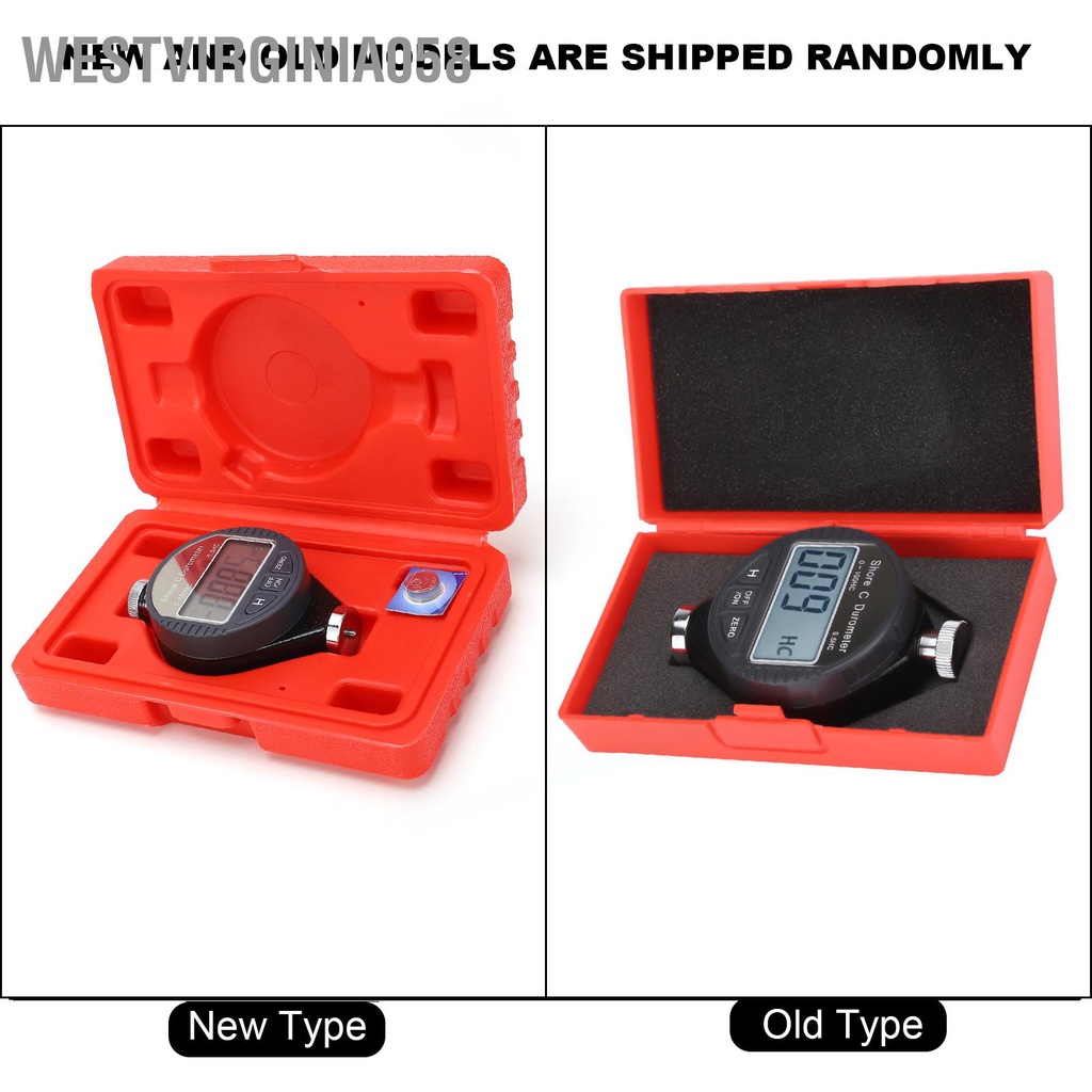 Westvirginia058 Kỹ thuật số 100HD C Durometer Máy đo độ cứng cao su Shore màn hình LCD