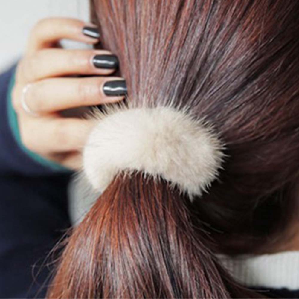Dây buộc tóc phối lông xù thời trang dành cho nữ